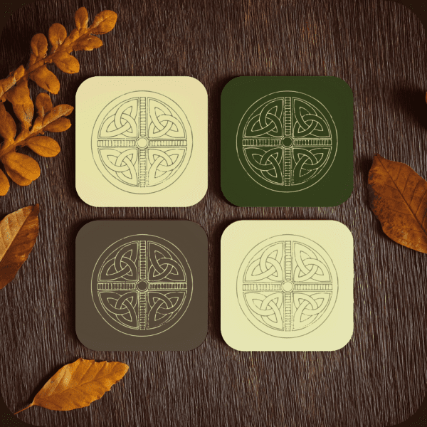 Pack of 4 Coasters - Celtic cross knot