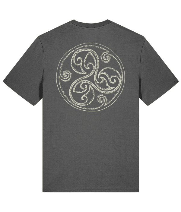 T-shirt - Triskelion Spiral, Cream, Back