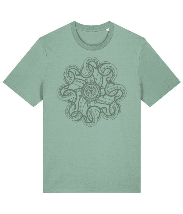 T-shirt - Seal of R'Lyeh, Mid Green, Front