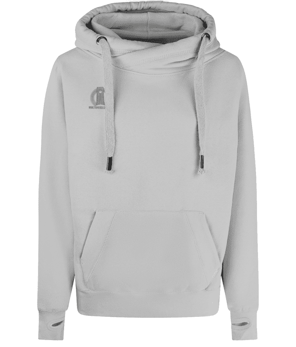 Cross Neck Hoodie - Celtic Cross Knot, Mid Green, Back