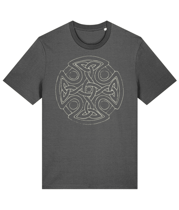 T-shirt - Celtic Cross Weave, Cream, Front