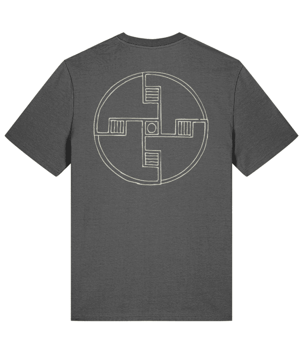 T-shirt - Stepped Sunwheel, Cream, Back - Image 2
