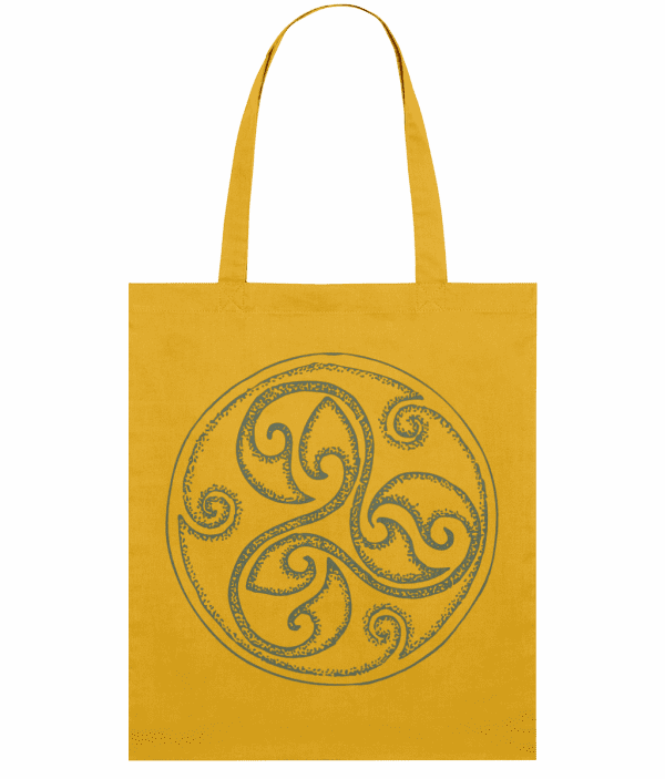 Tote bag - Triskelion spiral, green - Image 4