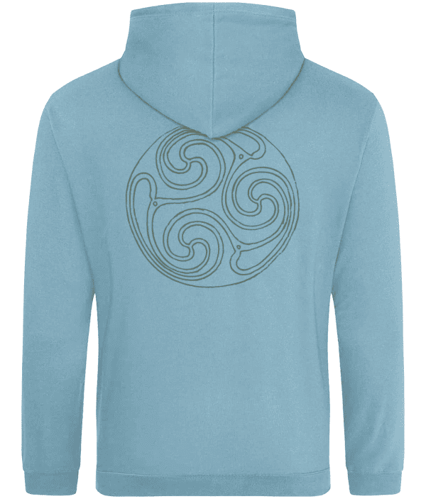 Hoodie - Trinity Shield, Mid Green, Back