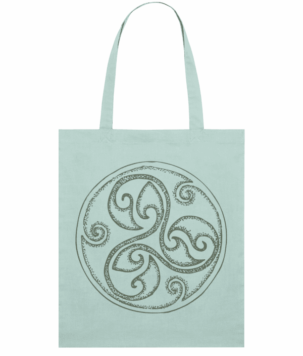 Tote bag - Triskelion spiral, green - Image 5