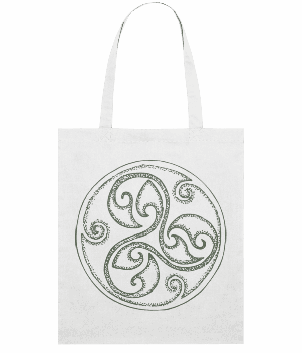 Tote bag - Triskelion spiral, green - Image 2